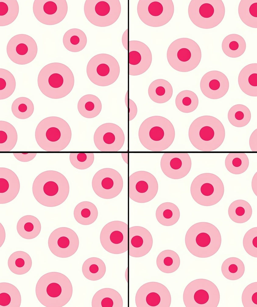 Pink Circles Pattern Rug