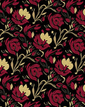 Dark Floral Vine Pattern Rug