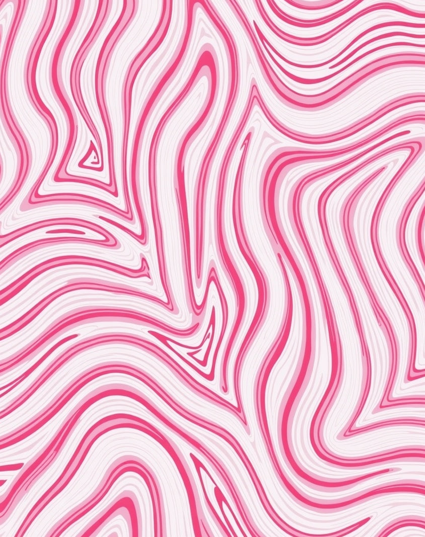 Pink Swirling Abstract Pattern Rug