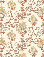 Ornate Floral Swirls Pattern Rug