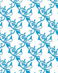 Dynamic Blue Abstract Floral Pattern Rug