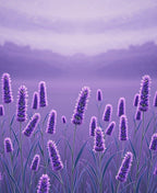 Purple Lavender Field Floral Design Rug