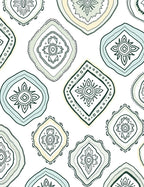 Distressed Boho Style Medallions Rug