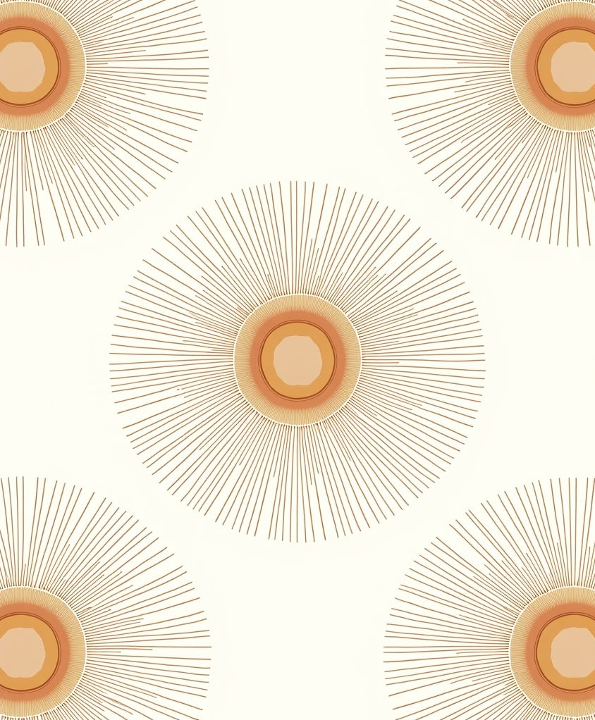 Minimalist Sun Burst Pattern Rug