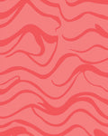 Coral Waves Abstract Pattern Rug