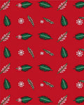 Red Evergreen Snow Cluster Rug