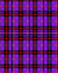 Bold Purple Red Black Plaid Design Rug