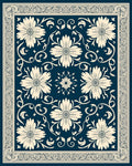 Classic Floral Scrollwork Pattern Design Rug
