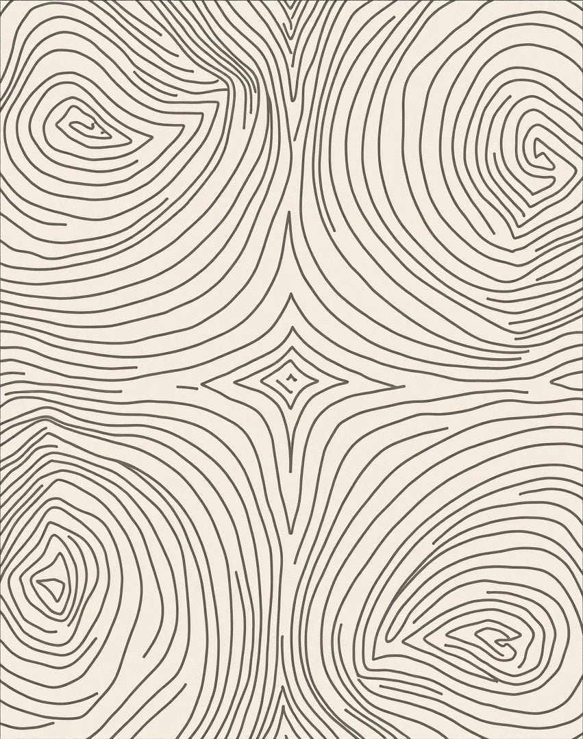 Wood Grain Contour Pattern Rug