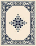 Elegant Ornamental Border Design Rug