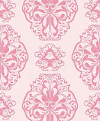 Pastel Pink Ornamental Fan Rug