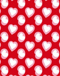 Red White Pink Heart Pattern Rug