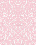 Delicate White Swirl Floral Pattern Rug