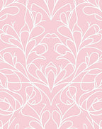 Delicate White Swirl Floral Pattern Rug