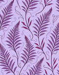 Purple Fern Leaf Pattern Design Rug
