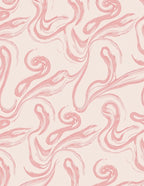 Abstract Pink Swirls Pattern Rug
