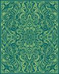 Ornate Vine Swirl Inspired Design Rug