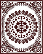 Ornate Mandala Ethnic Pattern Rug