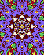 Bright Floral Mandala Pattern Rug