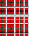 Bold Red Plaid Pattern Design Rug