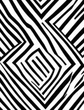 Abstract Black White Geometric Pattern Rug