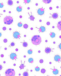 Vibrant Purple Blue Cell Pattern Rug