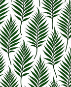 Tropical Fern Leaf Pattern Rug