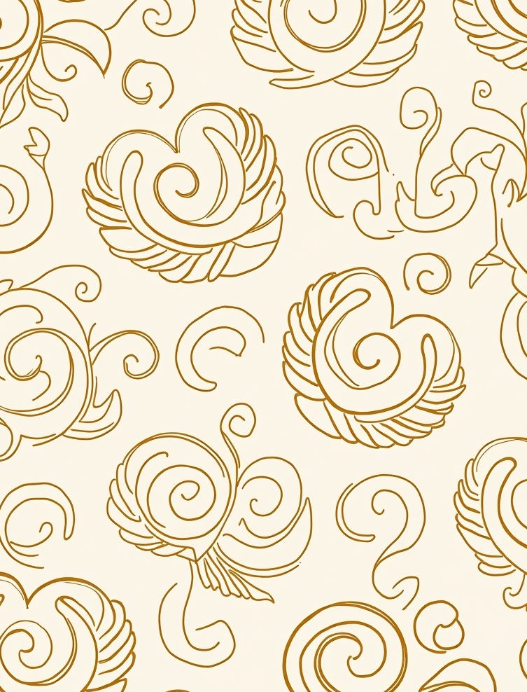 Elegant Tawny Swirls Pattern Rug