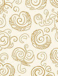 Elegant Tawny Swirls Pattern Rug