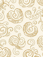 Elegant Tawny Swirls Pattern Rug