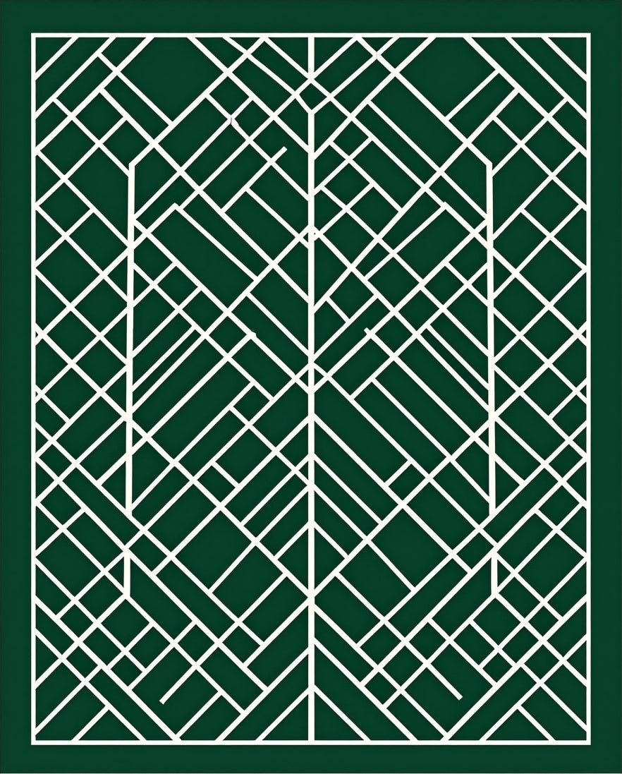 Geometric Intersecting Lines Design Rug