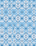 Elegant Blue Floral Symmetry Design Rug