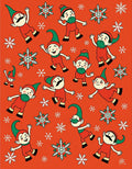 Delightful Elf Snowflake Pattern Rug
