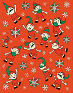 Delightful Elf Snowflake Pattern Rug