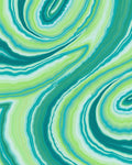 Agate Swirls Of Green And Teal Rug