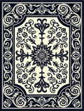 Classic Floral Border Design Rug