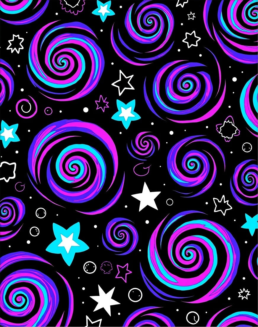 Cosmic Swirls and Stars Rug