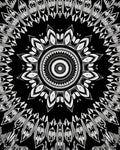 Intricate Black White Mandala Design Rug