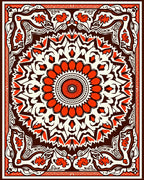 Bold Floral Mandala Graphic Rug