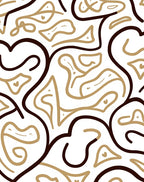 Abstract Swirl Contemporary Whimsical Design Rug