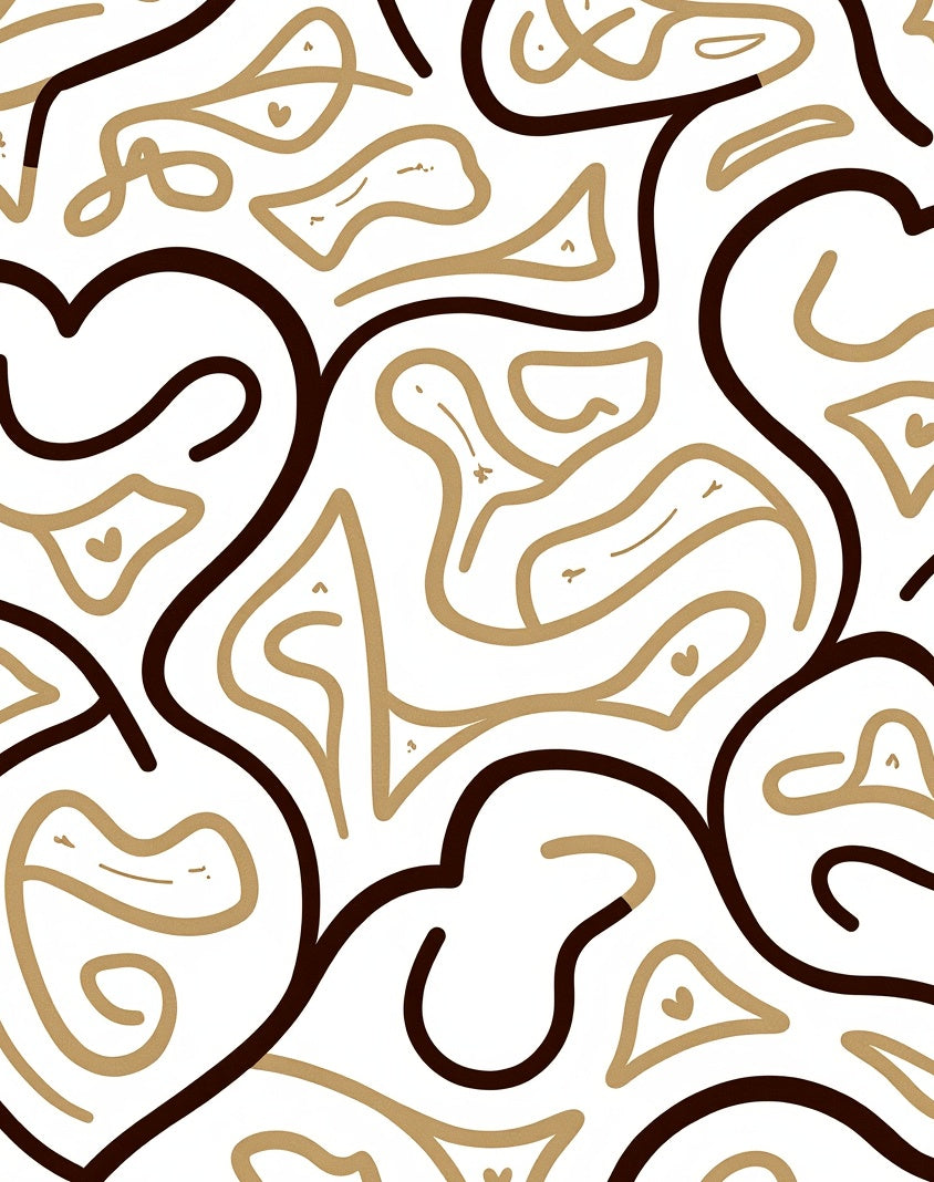 Abstract Swirl Contemporary Whimsical Design Rug