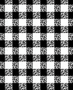 Bold Black White Checkered Pattern Rug