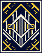 Art Deco Geometric Sunburst Design Rug