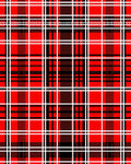 Bold Red Black White Plaid Pattern Rug