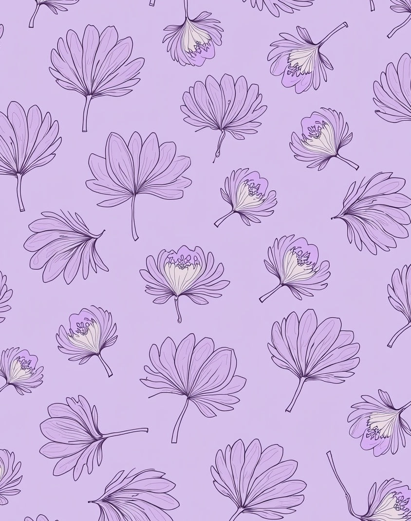 Floral Print With Lavender Hues Rug