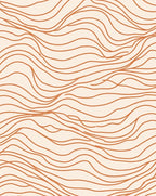 Minimalist Wavy Organic Stroke Design Rug