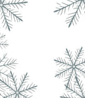 Winter Blue Snowflake Border Rug