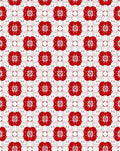 Bold Red Chrysanthemum Lattice Rug