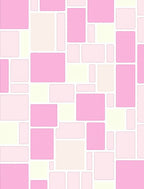 Geometric Pink Ivory Tile Pattern Rug