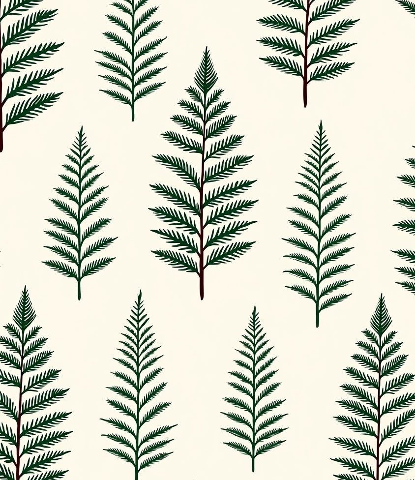 Forest Fern Pattern Rug